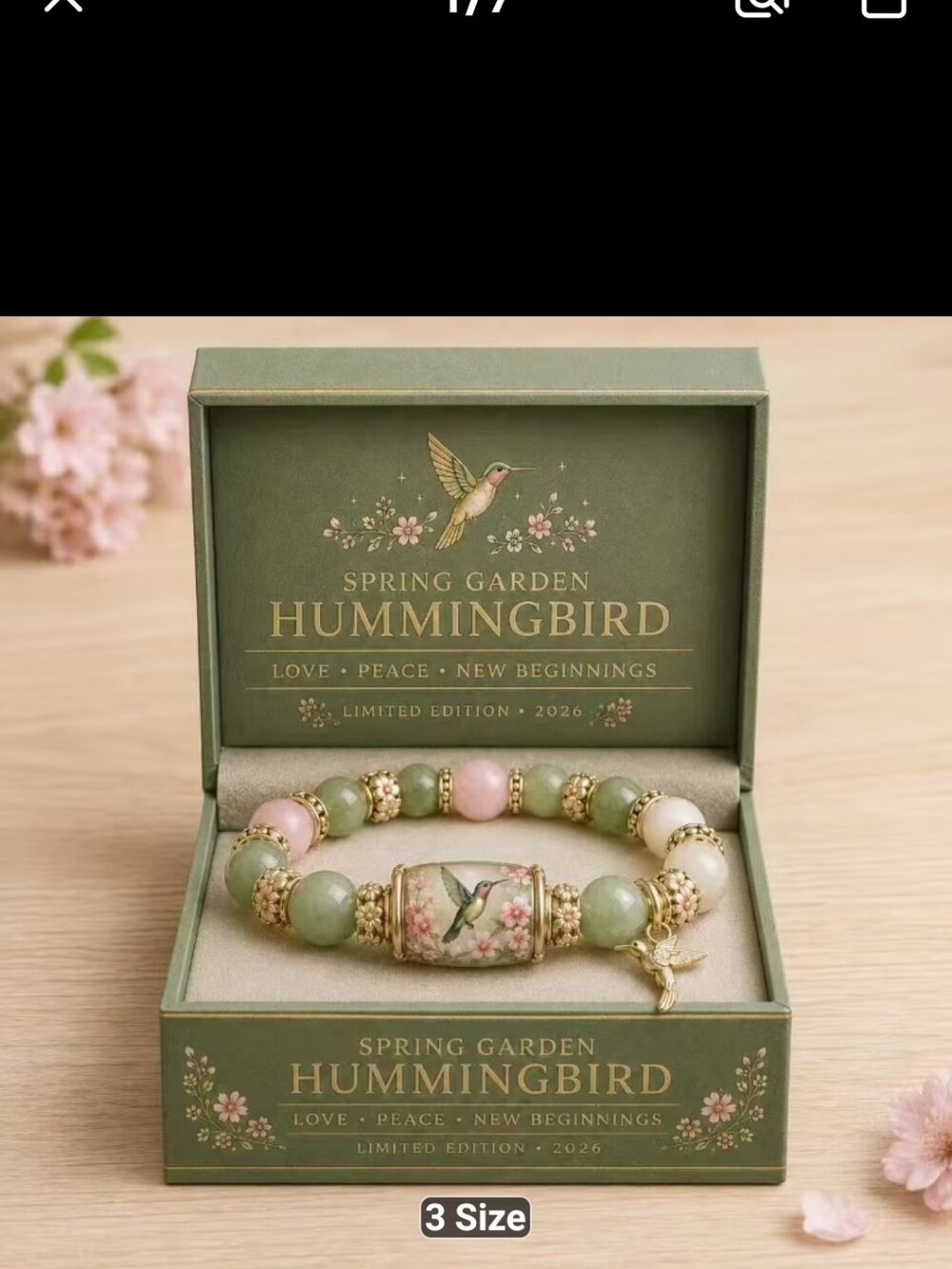 New Spring Garden Hummingbird Bracelet -1455-0000